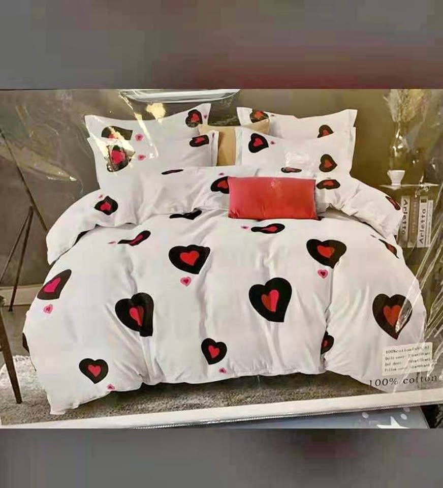 Draps blanc rouge
