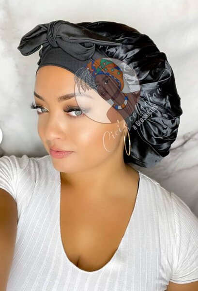 Bonnet satin wraps/ cordes