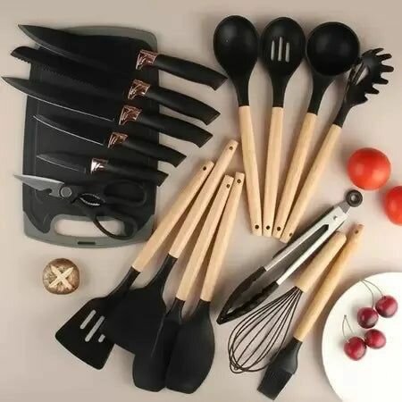 Kits complet d'ustensiles de cuisine 19 pièces