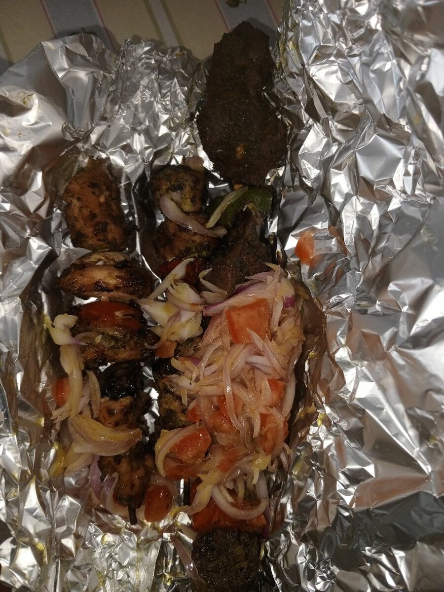 3 brochettes pommes sautées
