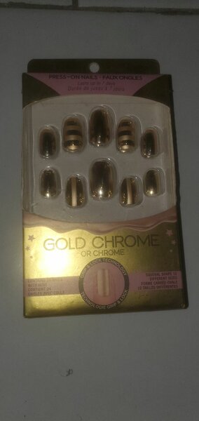 Faux ongles GOLD CHROME