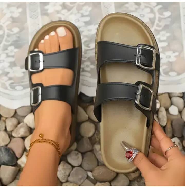 Sandales en cuir confort