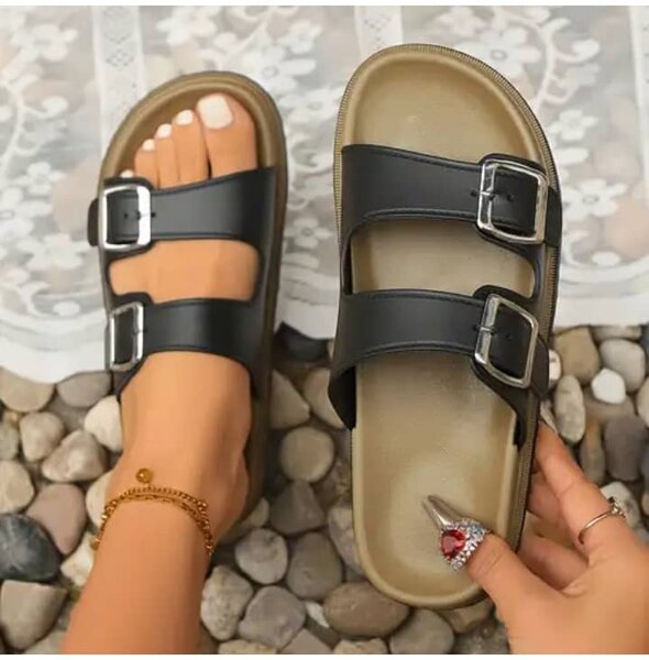 Sandales en cuir confort