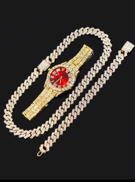 Ensemble de montre-bracelet en strass