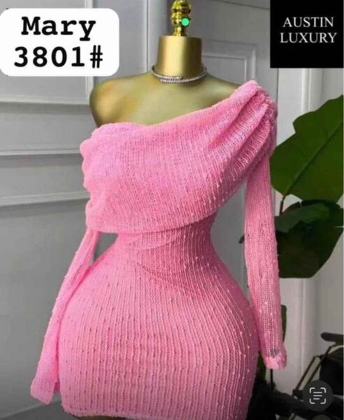 Robe Pull Femme Rose Élégante