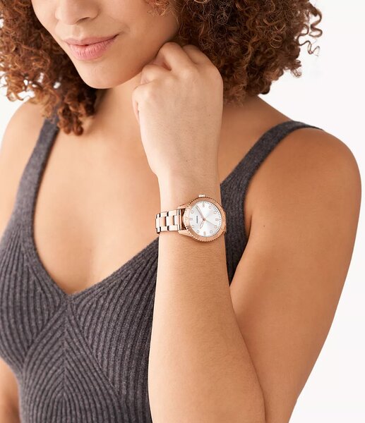 Fossil Dayle 3-Hand Rose Gold