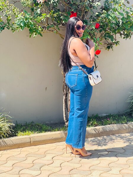 Blue mom jeans
