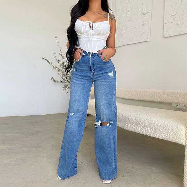 Ladies Tattered jeans