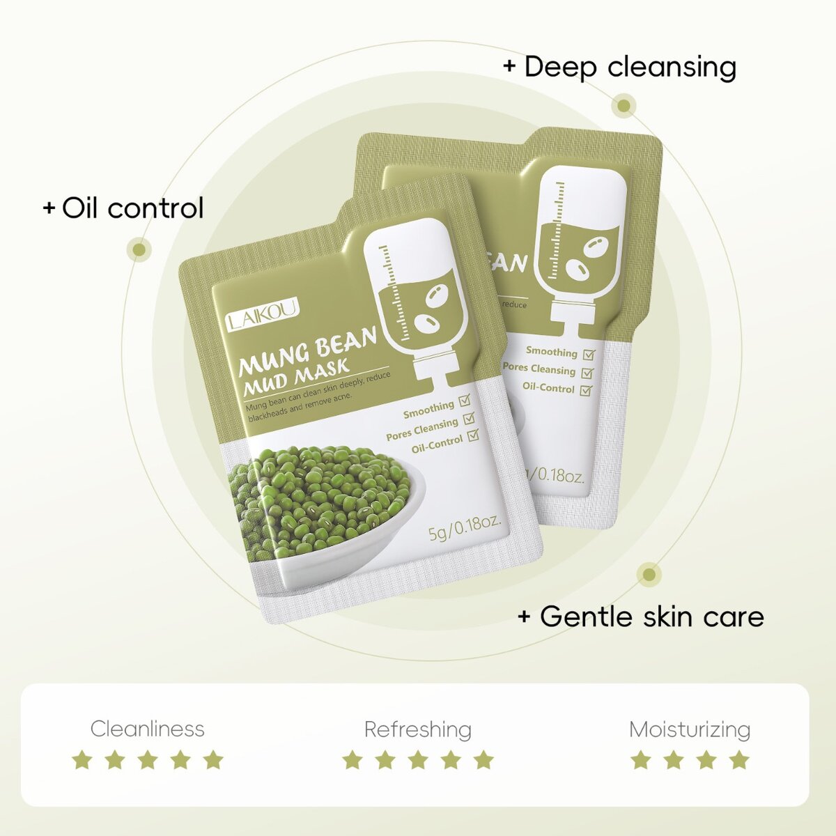 Mung beans mud mask