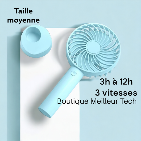 Mini Ventilateur Portable 3 vitesse - Rechargeable