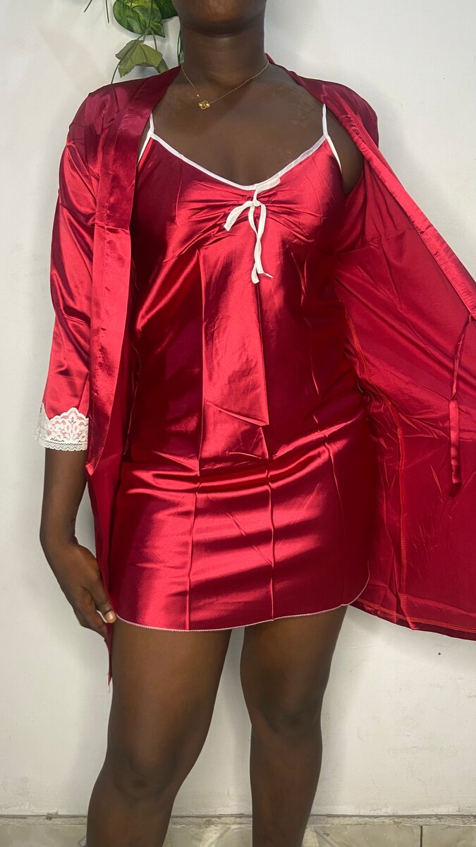 Ensemble de nuit en satin doux
