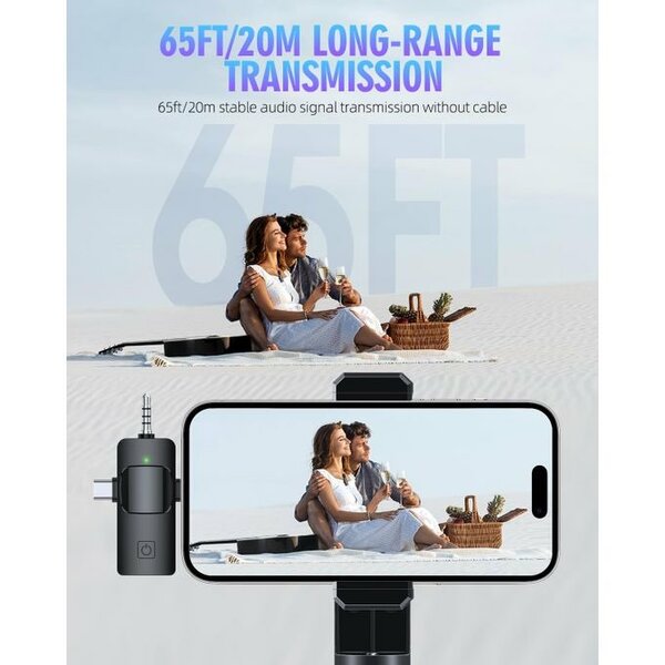 K9 Double Wireless Microphone For IPhone And Android phone