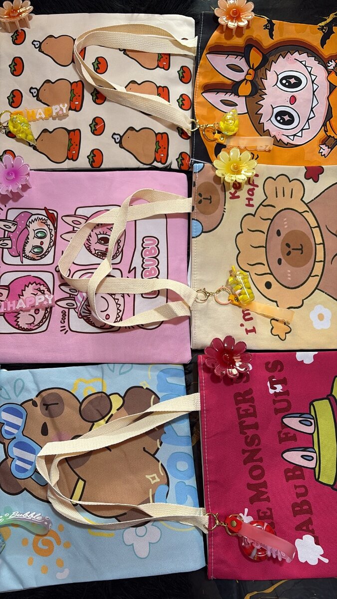 Sacs fourre-tout kawaii en toile