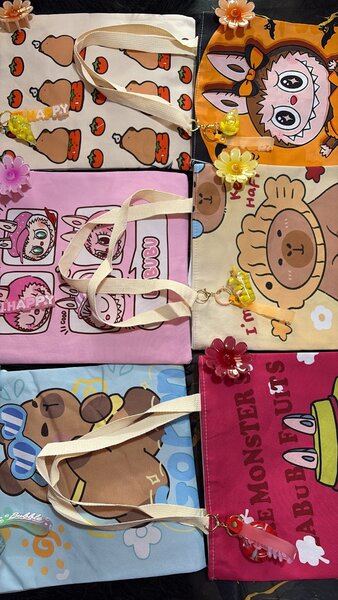 Sacs fourre-tout kawaii en toile