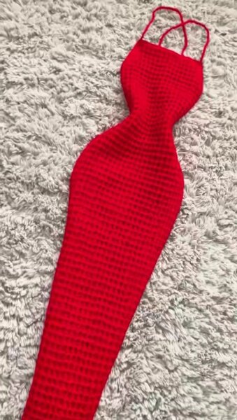 Robe crochetée multicolore été