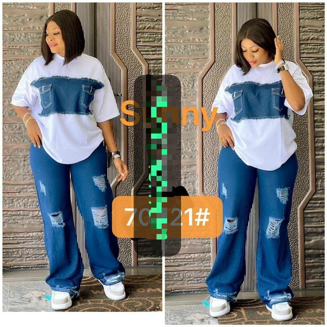 Ladies jeans top and down available