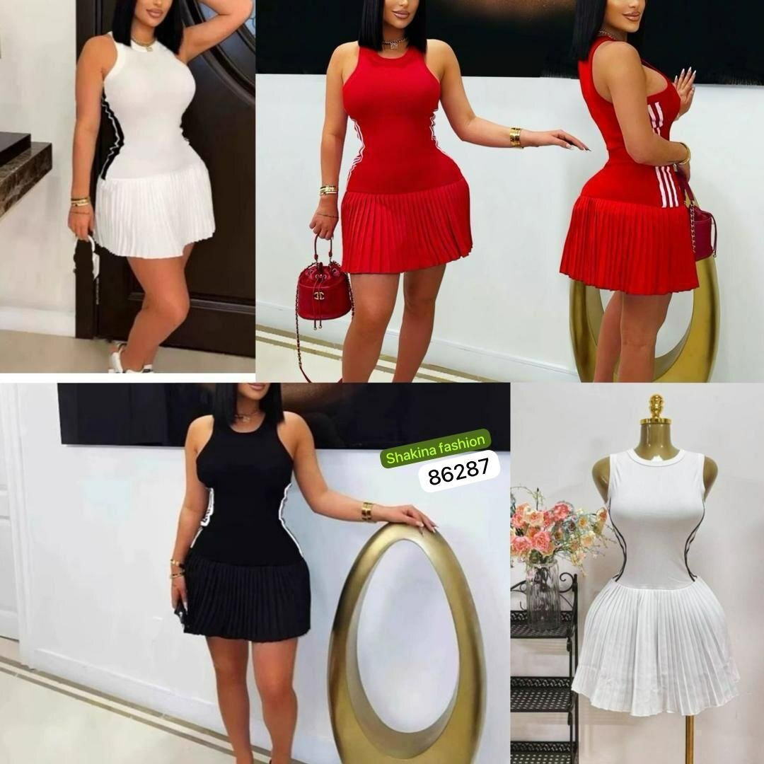 Robe Plissée Style Sport