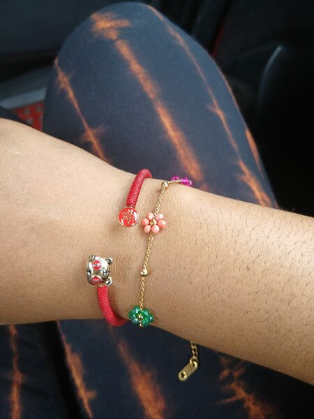 Bracelet fleur coloré élégant