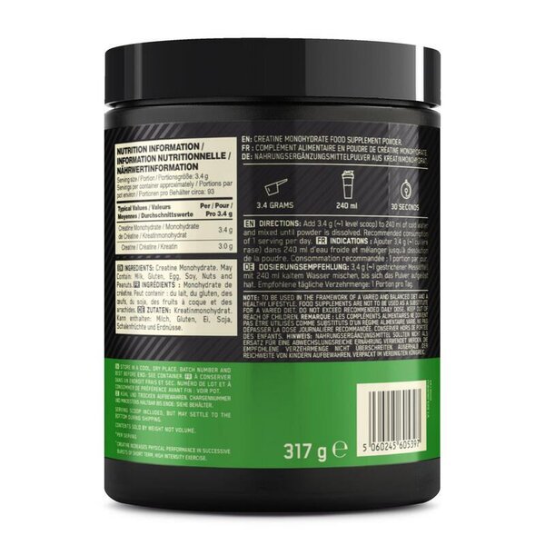 Creatine Monohydrate. Prise de masse