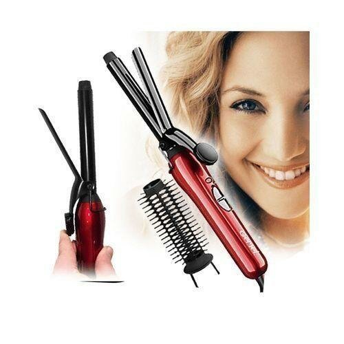 Gemei Lisseur GM - 2906 Brosse Electrique De Cheveux 2 En 1 GM-2906 - RougeNoir