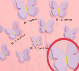 Paper butterflies for decorating cakes