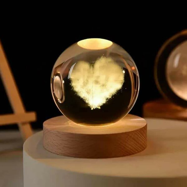 Boule de cristal lumineux 3D