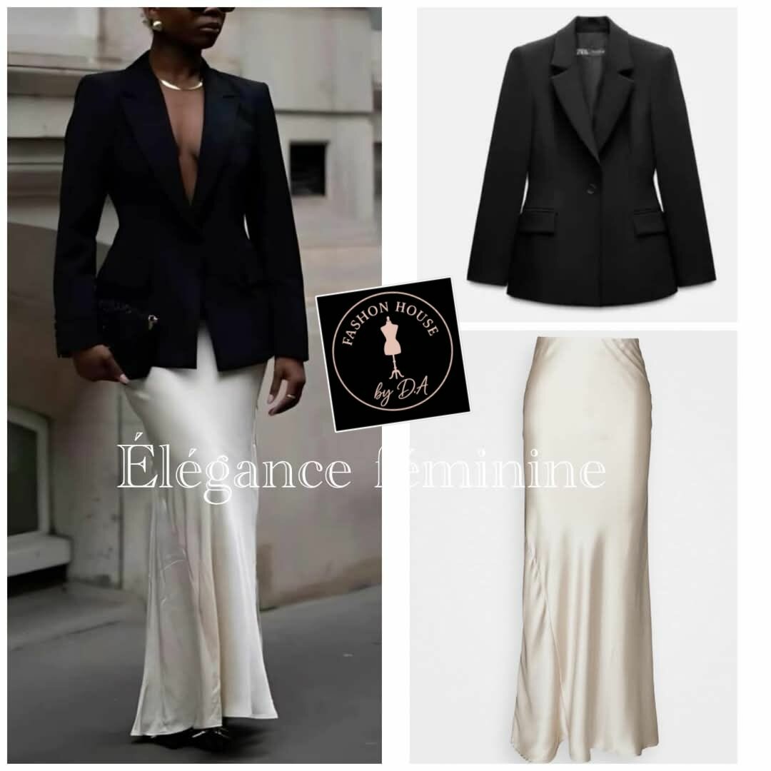 Ensemble Jupe Satin et Blazer