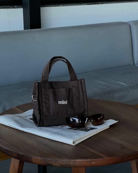 Mini Brune Tote Sac