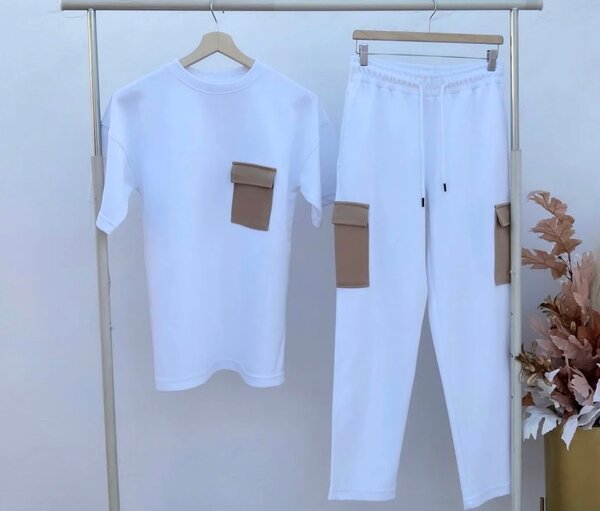 Complet Pantalon et T-shirt 100% coton bien lourd