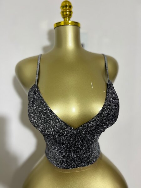Top Brillant Femme Chic