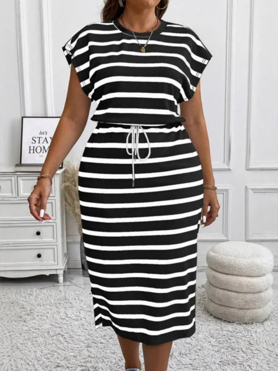 Robe rayée chic
