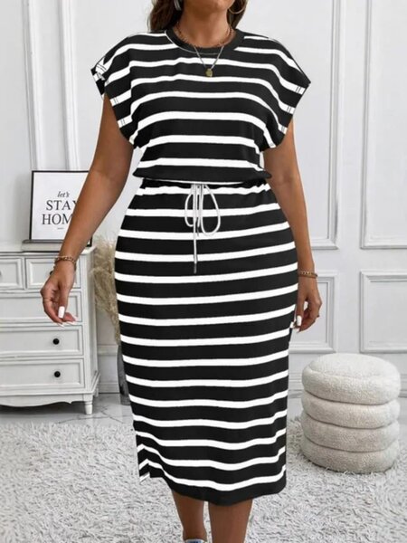 Robe rayée chic
