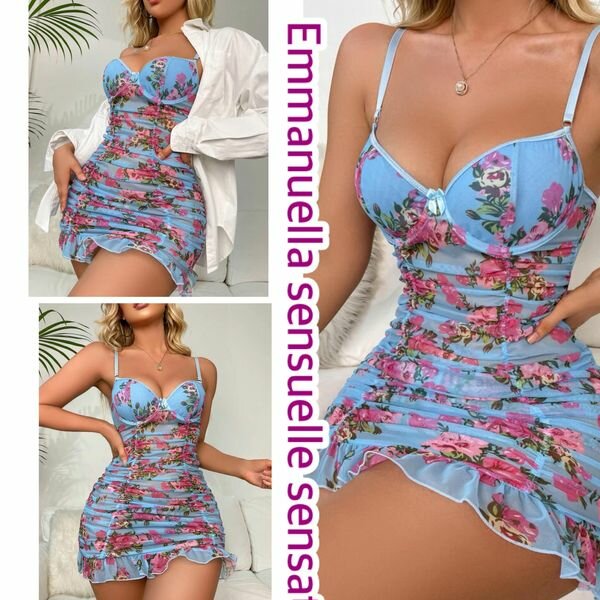 Belle lingerie bleu