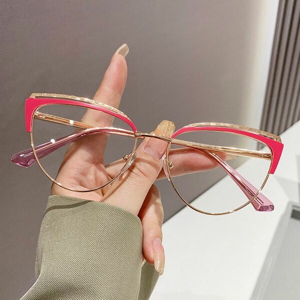 Cat Eye Polygonal Glasses