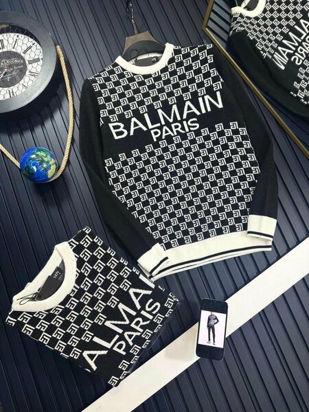Pull à logo Balmain Paris