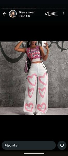 Pantalon cœur pour femmes