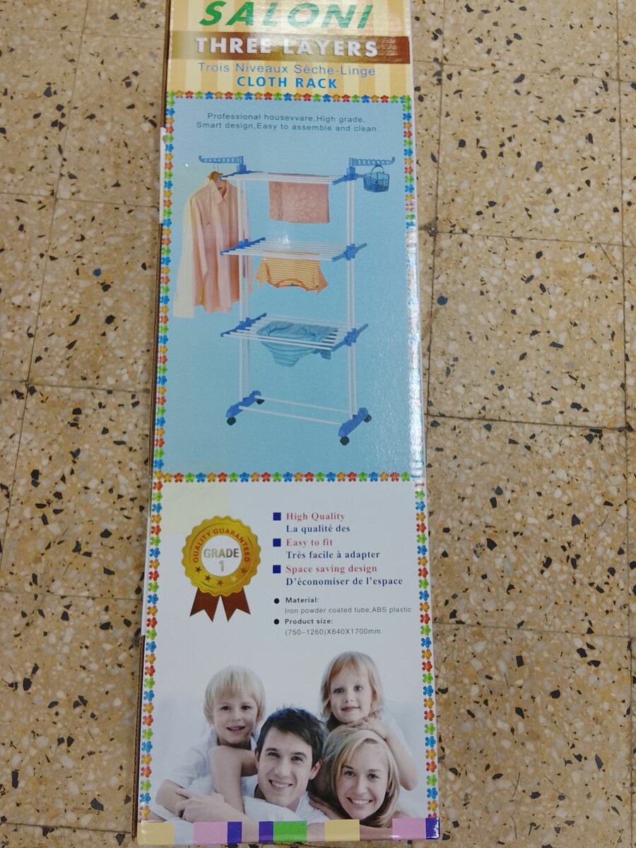 Étendoir à linge pliable 3 niveaux