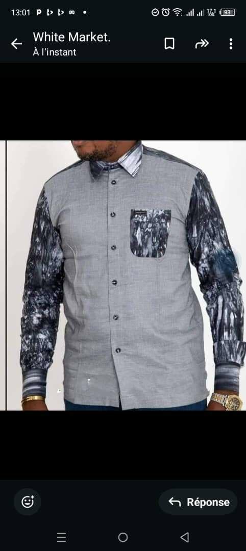 Chemise Homme Bicolore Élégante