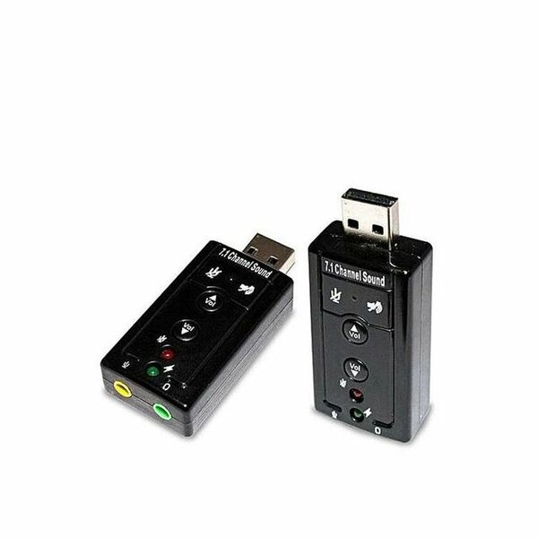 Adaptateur Clé Usb Carte Son 3d 7.1 Audio Micro - Pour PC - Noir