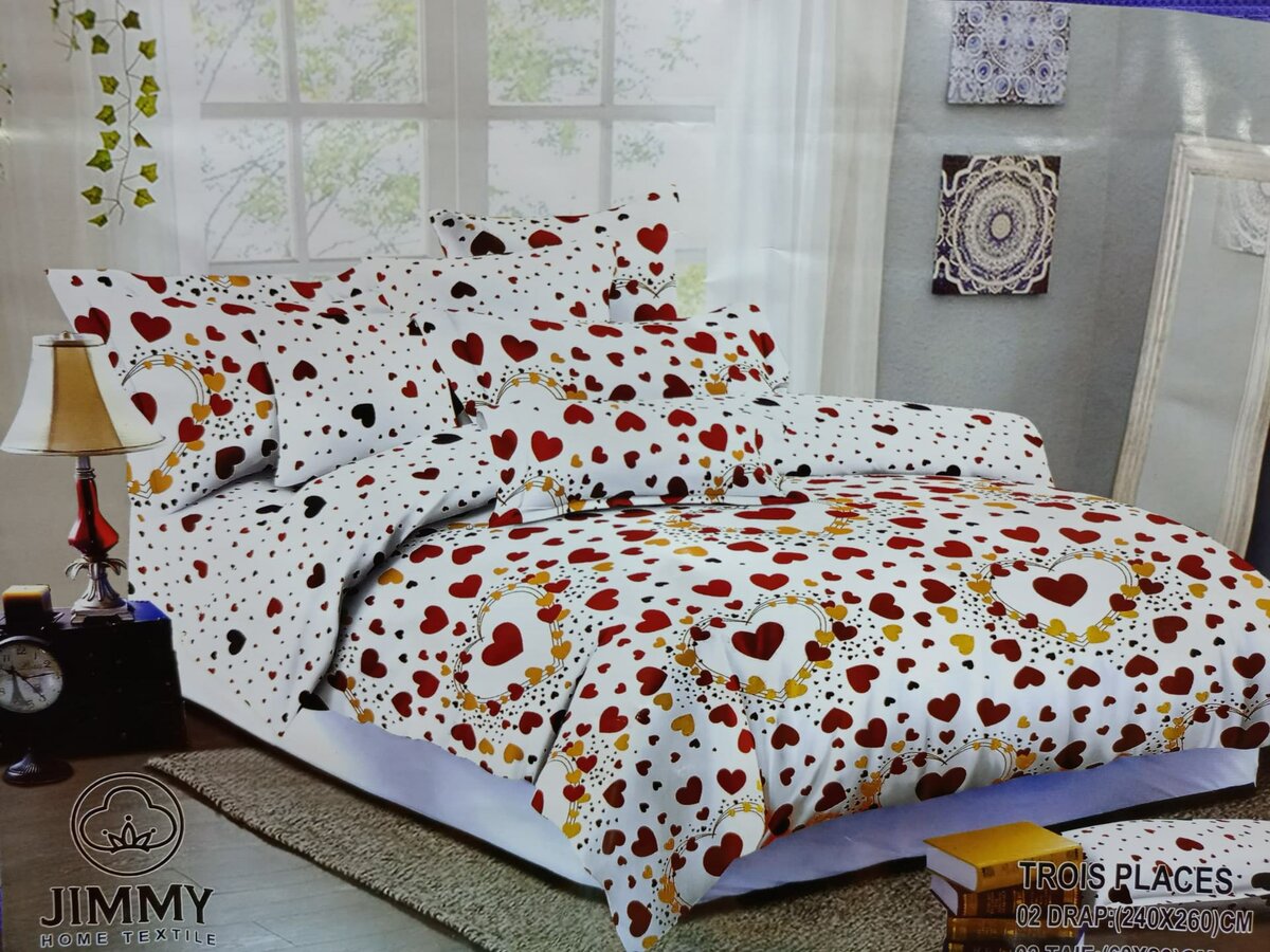 Draps plats 3places