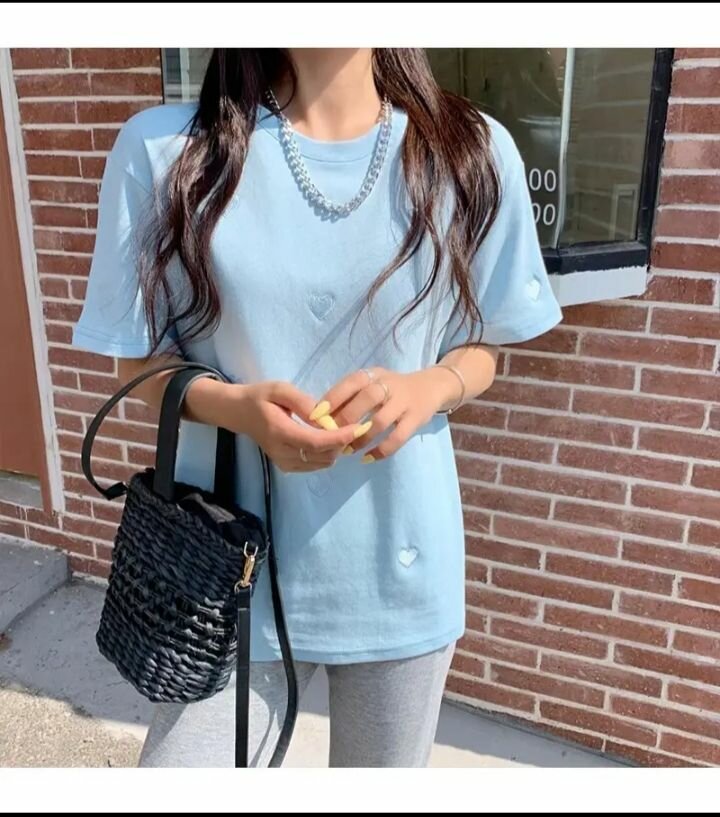 T-shirt Ample à Cœur Chic