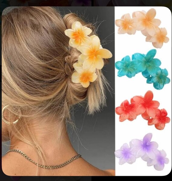 Barrette Fleur Colorée Élégante