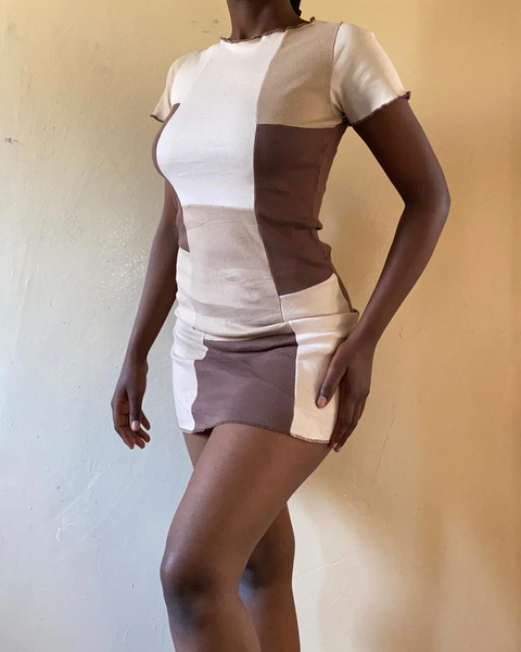 robe blanc brun
