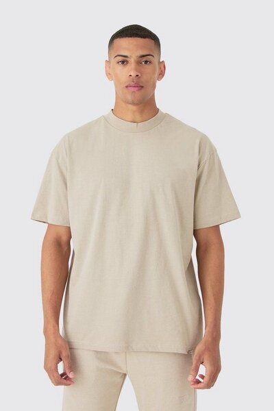 T-shirt en coton beige homme
