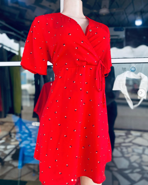 red dress