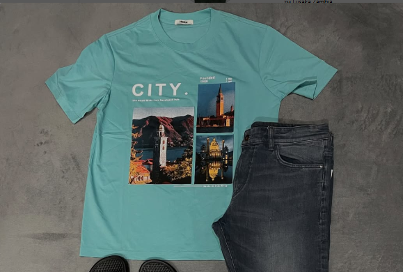 blue t-shirt