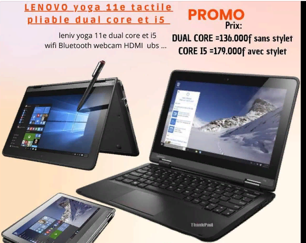 Lenovo yoga 11e tactile pliable dual core et I5 