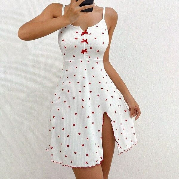 Robe d'été à pois cœur