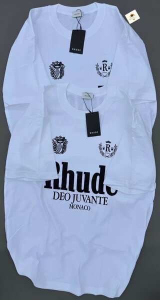 T-shirt blanc imprimé Rhude