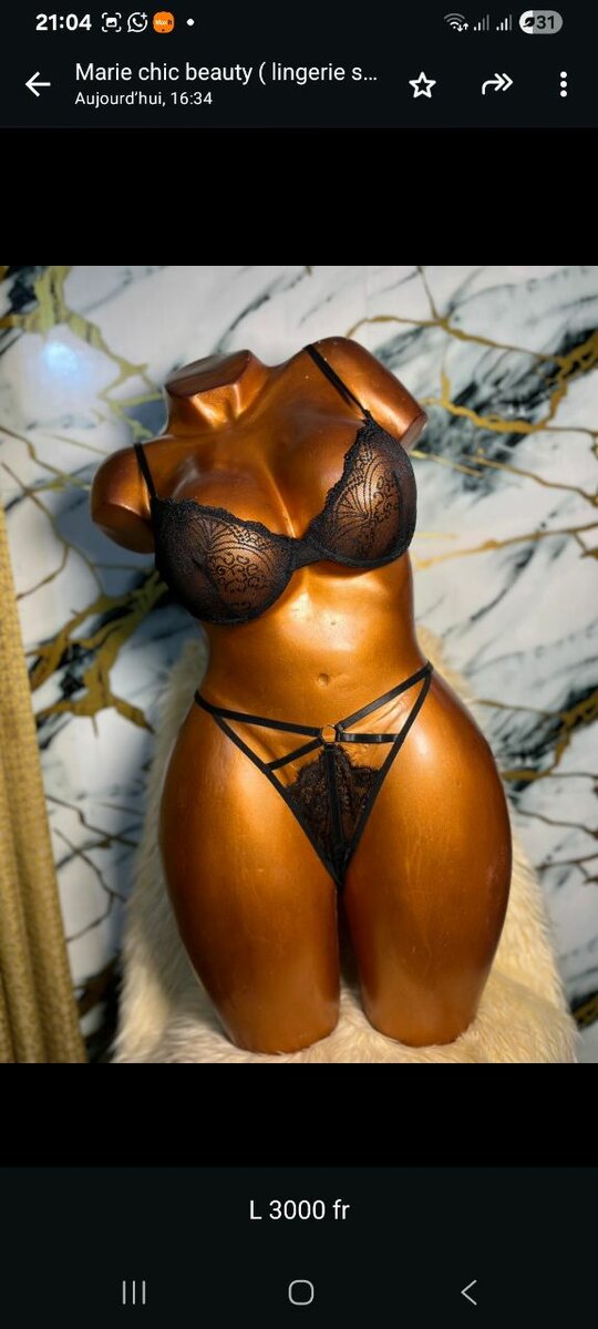 Ensemble lingerie dentelle noir